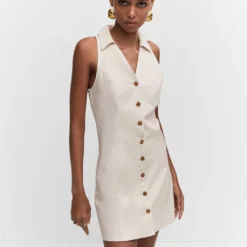 Robe Ramie Boutons -Promos Chaudine Magasin 57032885 07