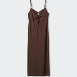 Robe Fendue Détails Froncés -Promos Chaudine Magasin 57032887 30 B