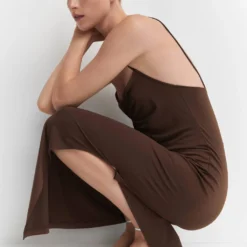 Robe Fendue Détails Froncés -Promos Chaudine Magasin 57032887 30 D2