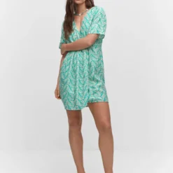 Robe Courte Cache-cœur Imprimée 20 Robe Courte Cache-cœur Imprimée -Promos Chaudine Magasin 57032890 46 99999999 01