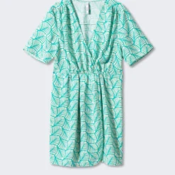 Robe Courte Cache-cœur Imprimée 25 Robe Courte Cache-cœur Imprimée -Promos Chaudine Magasin 57032890 46 B