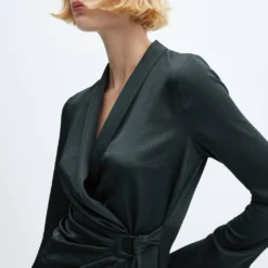 Robe Satinée Cache-cœur Boucle 30 Robe Satinée Cache-cœur Boucle -Promos Chaudine Magasin 57033814 49 D1