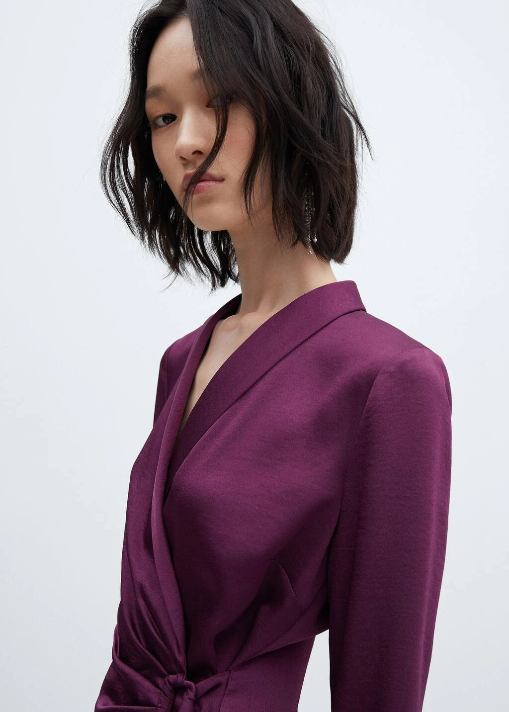 Robe Satinée Cache-cœur Boucle 4 Robe Satinée Cache-cœur Boucle – Image 4