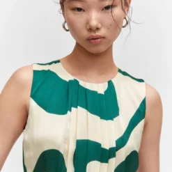 Robe Imprimée Détails Plissés -Promos Chaudine Magasin 57033815 43 D1