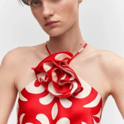 Robe Emmanchures Américaines Détail Fleur 12 Robe Emmanchures Américaines Détail Fleur -Promos Chaudine Magasin 57033822 70 D1