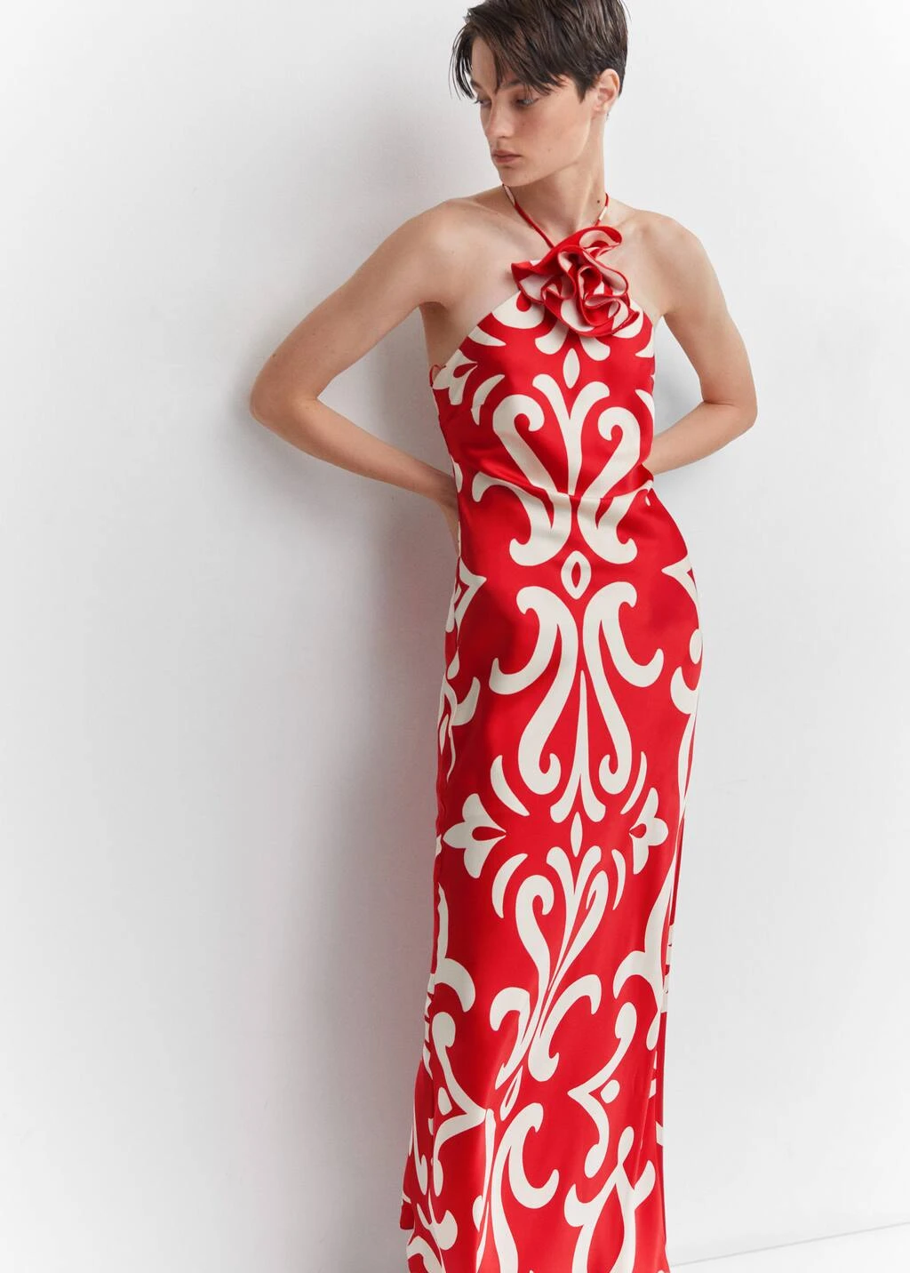 Robe Emmanchures Américaines Détail Fleur 5 Robe Emmanchures Américaines Détail Fleur – Image 5