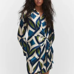 Robe Satinée Imprimée