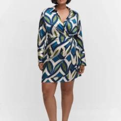 Robe Satinée Imprimée -Promos Chaudine Magasin 57034434 52 D3