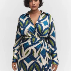 Robe Satinée Imprimée -Promos Chaudine Magasin 57034434 52 D5