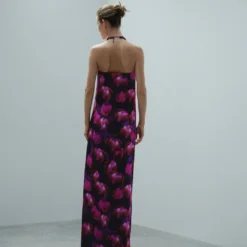 Robe Imprimée Soie Décolletée 11 Robe Imprimée Soie Décolletée -Promos Chaudine Magasin 57035152 65 R