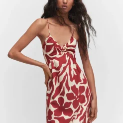 Robe Imprimée Dos Croisé