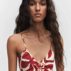 Robe Imprimée Dos Croisé -Promos Chaudine Magasin 57035789 76 D1