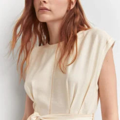 Robe Coutures Ceinture à Nouer 10 Robe Coutures Ceinture à Nouer -Promos Chaudine Magasin 57035790 02 D1