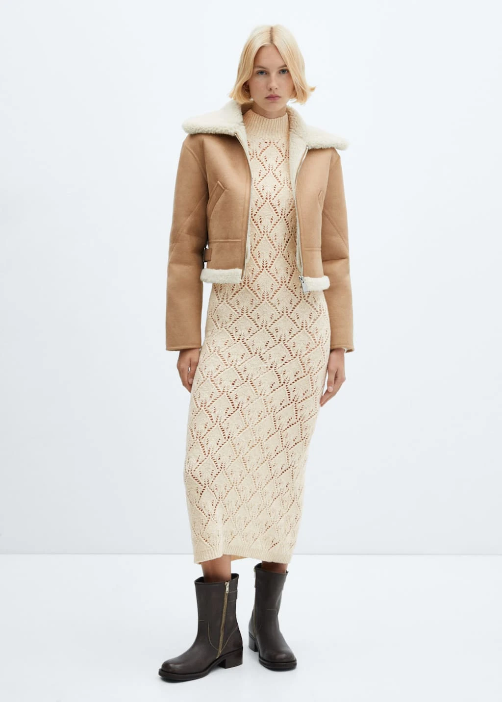 Robe Maille Détails Ajourés 2 Robe Maille Détails Ajourés – Image 2