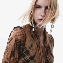 Robe Semi-transparente Imprimée -Promos Chaudine Magasin 57037763 79 D1