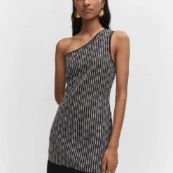 Robe Asymétrique Détail Franges