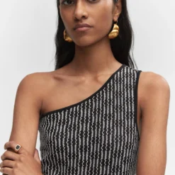 Robe Asymétrique Détail Franges -Promos Chaudine Magasin 57040271 99 D1