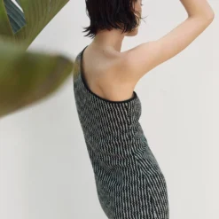 Robe Asymétrique Détail Franges -Promos Chaudine Magasin 57040271 99 D6