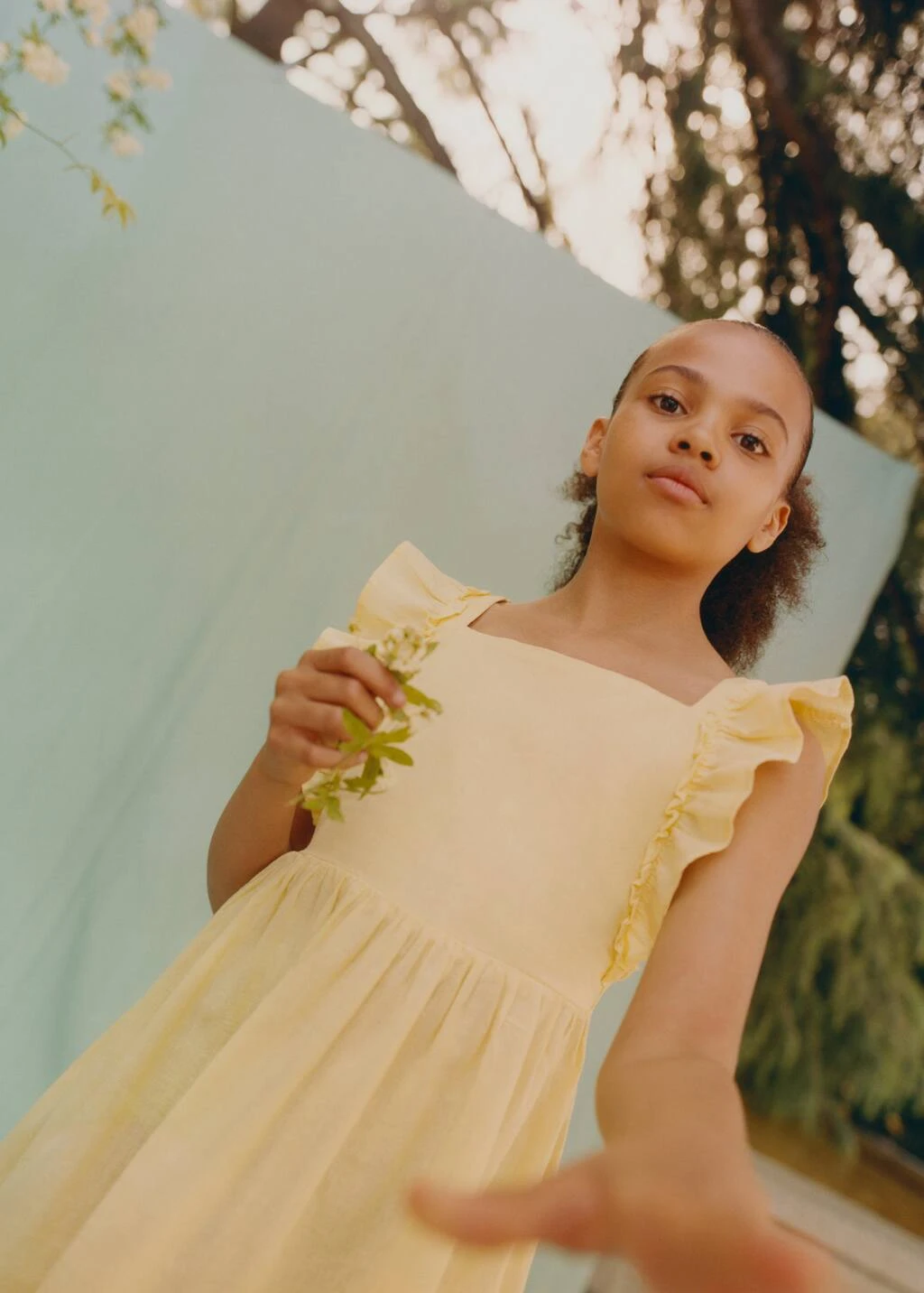 Robe Lin Détail Froncé