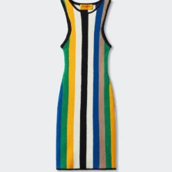 Robe Midi Maille Multicolore -Promos Chaudine Magasin 57040379 05 B