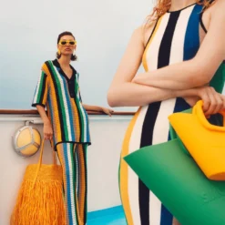 Robe Midi Maille Multicolore -Promos Chaudine Magasin 57040379 05 D6