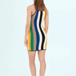 Robe Midi Maille Multicolore -Promos Chaudine Magasin 57040379 05 R