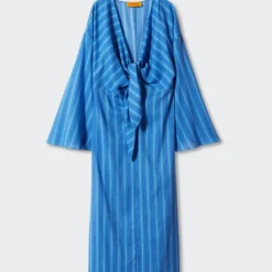 Robe Rayures Détail Nœud -Promos Chaudine Magasin 57040387 52 B