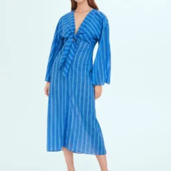 Robe Rayures Détail Nœud -Promos Chaudine Magasin 57040387 52 D2