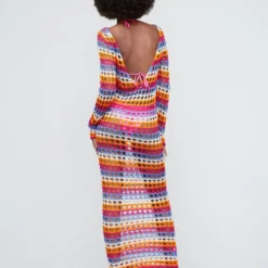 Robe Crochet Multicolore -Promos Chaudine Magasin 57040457 21 R