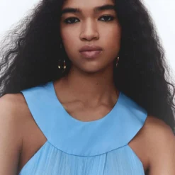 Robe Plissée Emmanchures Américaines -Promos Chaudine Magasin 57040721 52 D7