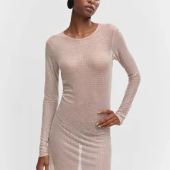 Robe Maille Filet Détail Cristal