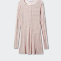 Robe Maille Filet Détail Cristal 15 Robe Maille Filet Détail Cristal -Promos Chaudine Magasin 57041028 83 B