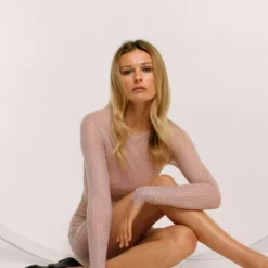 Robe Maille Filet Détail Cristal 13 Robe Maille Filet Détail Cristal -Promos Chaudine Magasin 57041028 83 D6