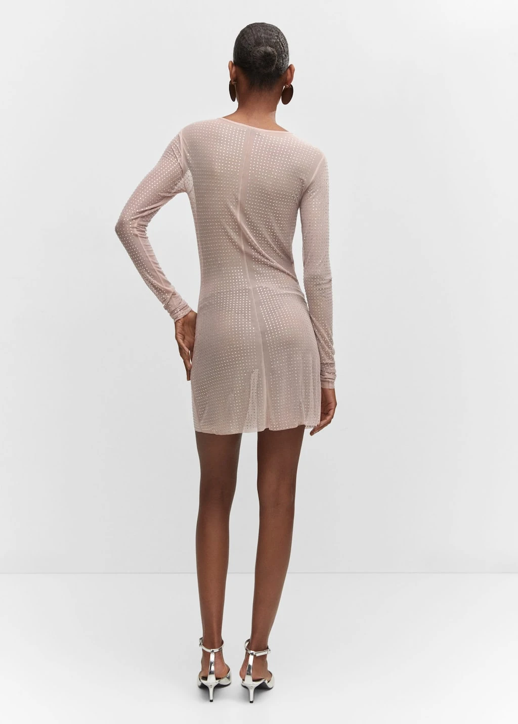 Robe Maille Filet Détail Cristal 3 Robe Maille Filet Détail Cristal – Image 3