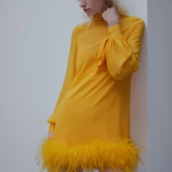 Robe Semi-transparente Plumes