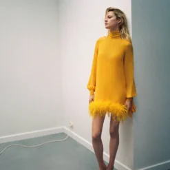 Robe Semi-transparente Plumes 13 Robe Semi-transparente Plumes -Promos Chaudine Magasin 57041175 12 D6