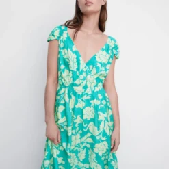 Robe Cache-cœur à Fleurs