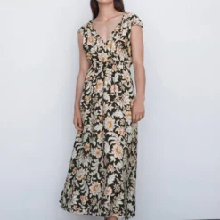 Robe Cache-cœur à Fleurs -Promos Chaudine Magasin 57042884 99 99999999 01