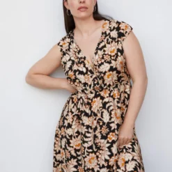 Robe Cache-cœur à Fleurs -Promos Chaudine Magasin 57042884 99 D5