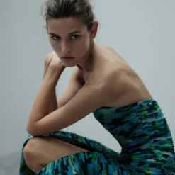 Robe Froncée Encolure Cœur -Promos Chaudine Magasin 57043276 46 D1