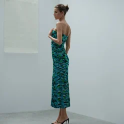 Robe Froncée Encolure Cœur -Promos Chaudine Magasin 57043276 46 D2