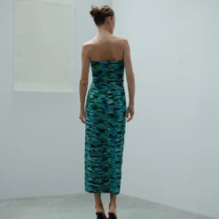 Robe Froncée Encolure Cœur -Promos Chaudine Magasin 57043276 46 R