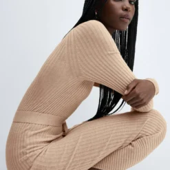 Robe Midi Maille Ceinture -Promos Chaudine Magasin 57043802 07 D2