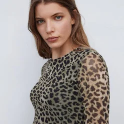 Robe Midi En Imprimé Animal -Promos Chaudine Magasin 57043804 30 D1