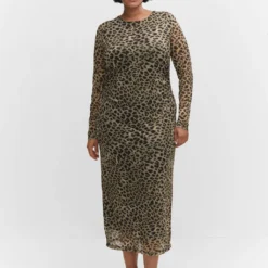 Robe Midi En Imprimé Animal -Promos Chaudine Magasin 57043804 30 D3