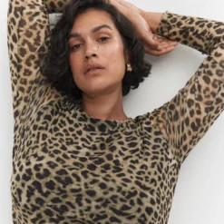 Robe Midi En Imprimé Animal -Promos Chaudine Magasin 57043804 30 D4