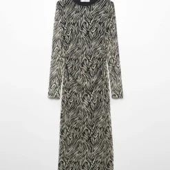 Robe Midi En Imprimé Animal -Promos Chaudine Magasin 57043804 99 B