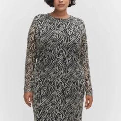 Robe Midi En Imprimé Animal -Promos Chaudine Magasin 57043804 99 D5