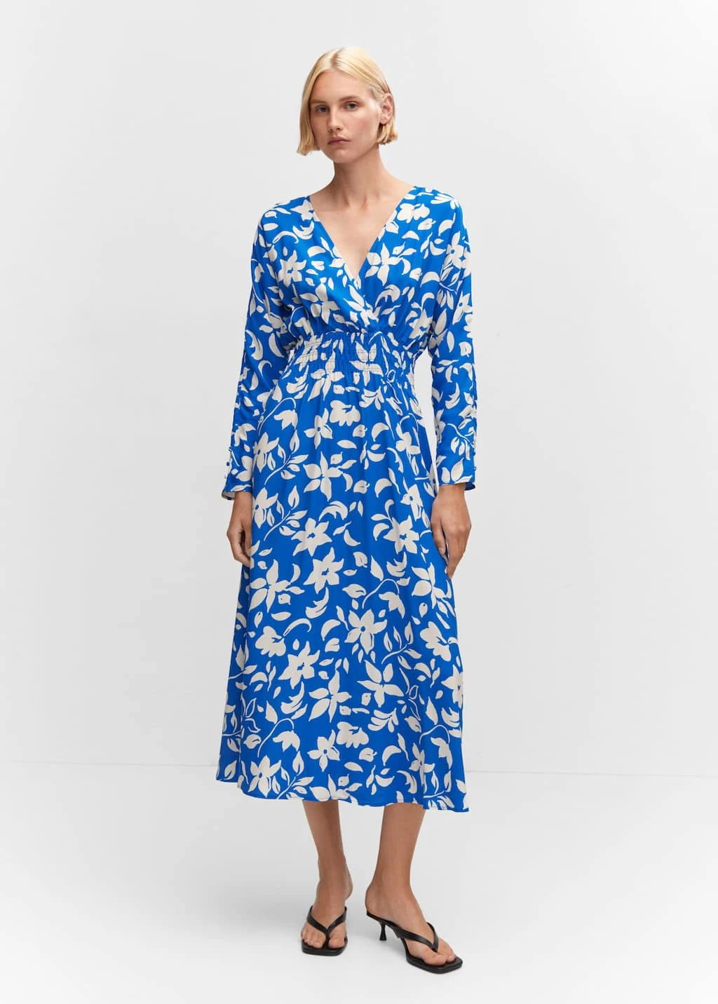 Robe Imprimée Détail Froncé 2 Robe Imprimée Détail Froncé – Image 2