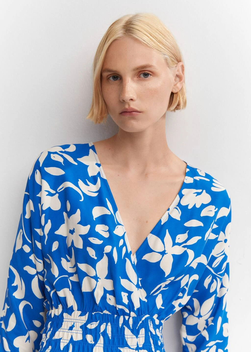 Robe Imprimée Détail Froncé 4 Robe Imprimée Détail Froncé – Image 4